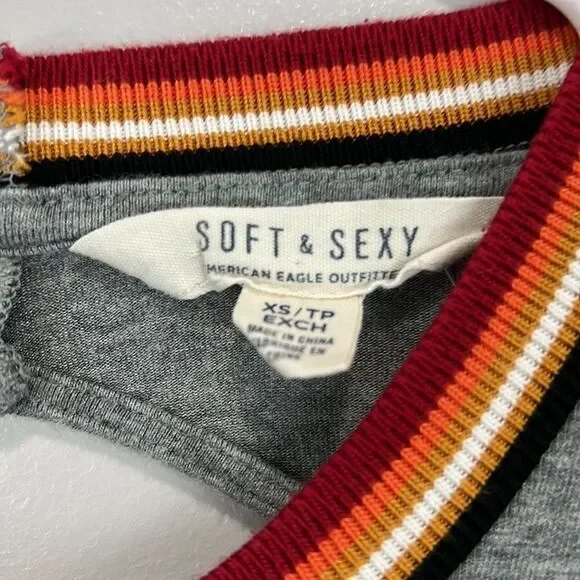 American Eagle Outfitters Gray Jersey Stretch Dress - Picture 3 of 5